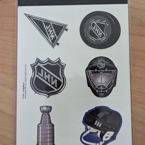 NHL Hockey Qty 8 Pack Peel And Stick Temporary Tattoos - Picture 2 of 4